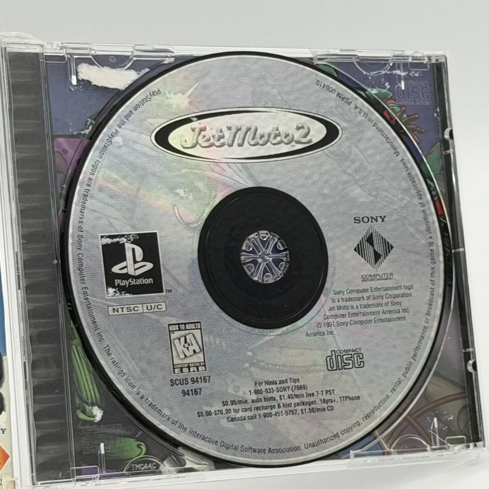 Vintage Jet Moto 2 Sony PlayStation 1 PS1 Complete CIB Racing Game K-A NTSC-U/C